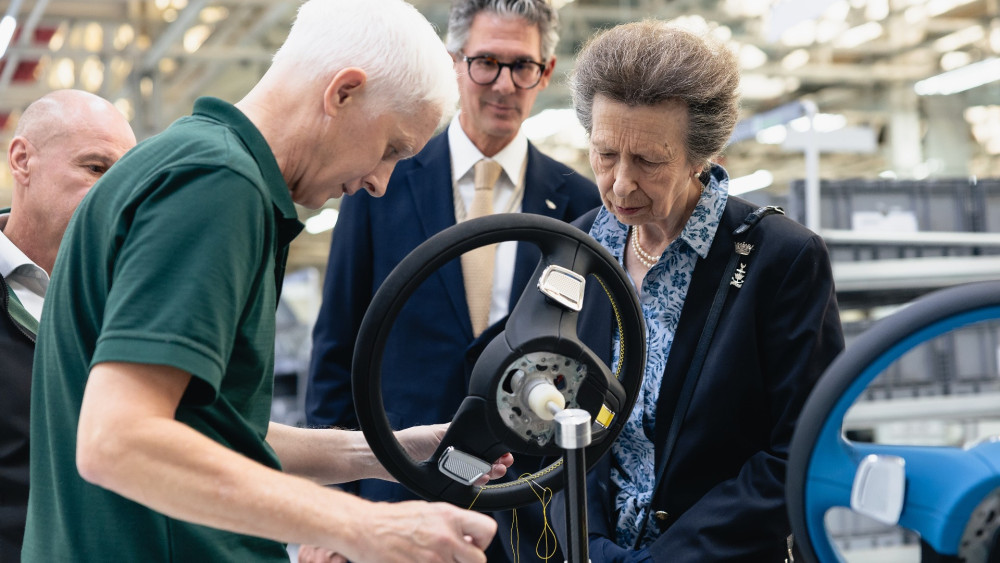 Princess Royal opens Bentley paint shop