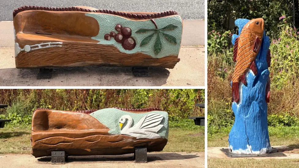 Villagers say bench has been left tacky