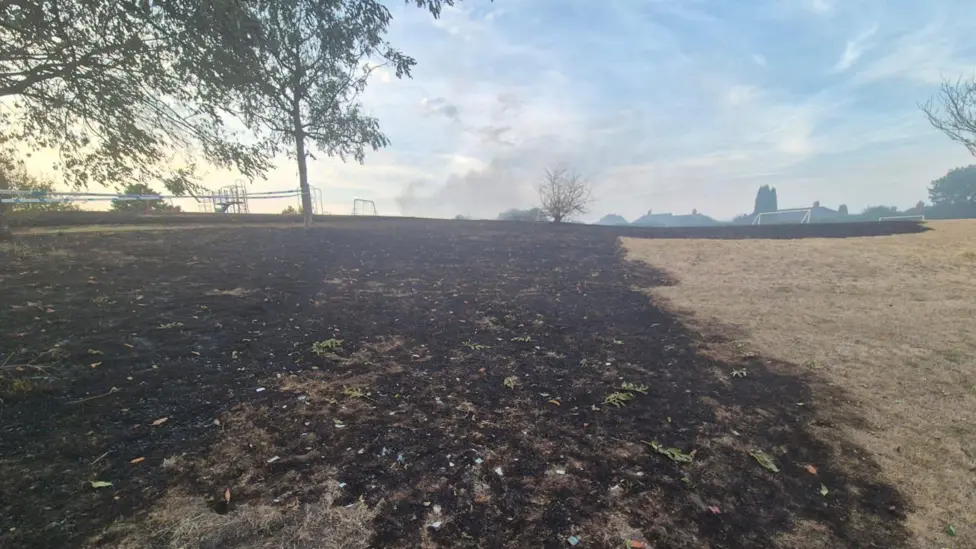 Fire caused accidentally by disposable BBQ
