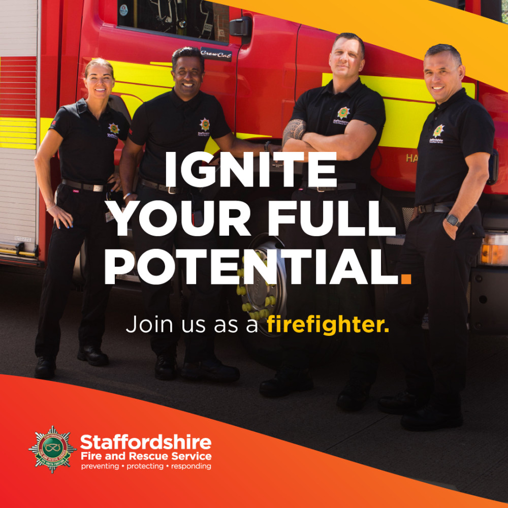 Full time firefighters needed in Staffordshire