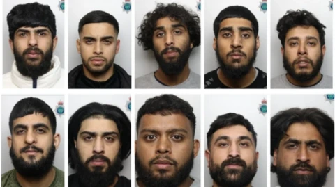 Ten men jailed for 130 years