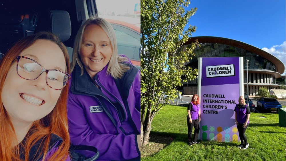 Support workers skydive for charity